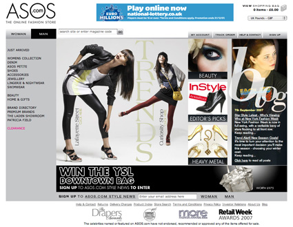 The new ASOS website