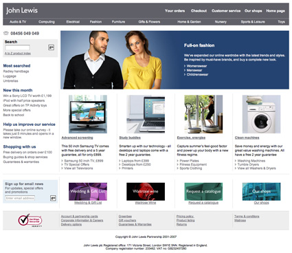 John Lewis, yesterday's website John Lewis, yesterday's website